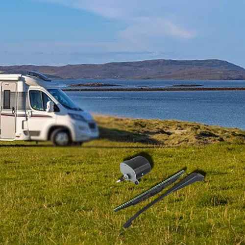 Balai d'essuie-glace électrique avec bras et lame pour bateaux de pêche et camping-cars (moteur + essuie-glace)