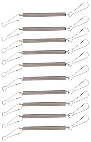 10Pcs Spring with 2 Clips Used Singly or in Combination to Hold Rabbit Water Dispenser Drinking Bottle for Small Animals Feeding and Watering Supplies