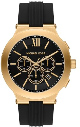 Michael Kors Billie Herren 44MM Goldfarbene Edelstahl Uhr, MK9220