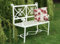 Sissy Jane Wrought iron cream garden bench