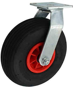 260 mm Luftbereifte Transportrolle als Lenkrolle Rollengelagert Tragfähigkeit 200 kg