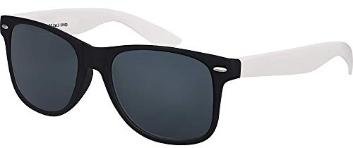Balinco Lunettes de soleil UV400 CAT 3 CE Rubber - avec charnière à ressort pour femmes & hommes (gris clair/noir - smoke)