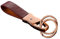 Cerbery® | Porte-clés élégant en cuir avec anneaux et boîte-cadeau | Keychain porte-clés porte-clés porte-clés voiture photo gravure anneau | Femmes Hommes | Cadeau (Or)