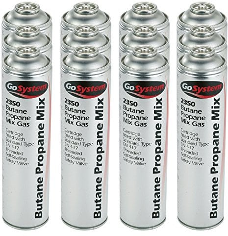 GoSystem 2350 Butane Propane 70:30 Mix Gas Cartridge 350g 631ml - 12 Pack