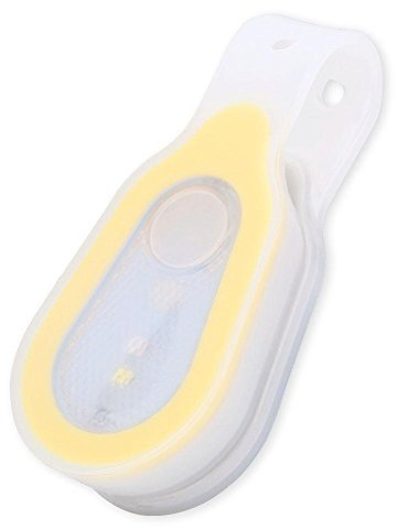 Hand Frei LED Taschenlampe Clip auf Kleidung, 2pcs wasserdichte Outdoor tragbare LED Magnet/magnetische Lichter Mini Nachtlicht laufende Taste Silikon Clip Lampe f¨¹r Cam Klettern Hund(Gelb)