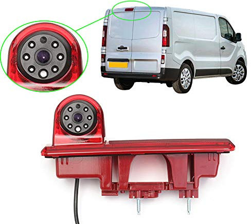 Transporter Van HD Auto Rückansicht Kamera Bremsleuchte Rückfahrsystem im 3. Bremslicht mit Rückfahrkamera Ersatz für FIAT Talento/Nissan NV300/Renault Traffiic/Nissan Primastar/Opel/Vauchall Vivaro