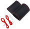 Lenkradbezug Lenkradhülle zum Schnüren Perforiertes Schwarz Echtes Leder mit 2 Nadeln 2 Bündel Roter Faden für Lenkrad Durchmesser 37-38 cm