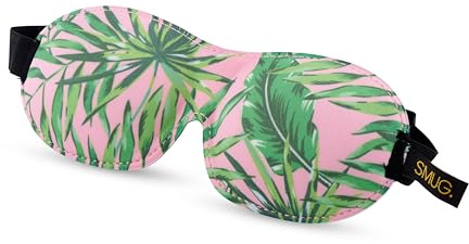 SMUG 100% Blackout Sleep & Eye Mask | Eyelash Extension Friendly | Eye Masks for Sleeping | Sleep Masks for Women & Men | Straps for Dream Comfort & Adjustability | Palm