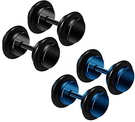 KJM Fashion 4 Stk Fake Plug Piercing Schmuck Mehr Größen, Gummi, Edelstahl, Stahl, keine Angabe