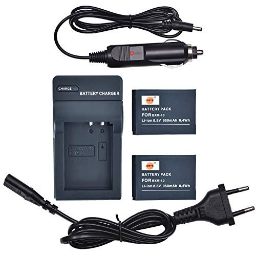 DSTE® 2-Pack Ricambio Batteria BXM-10 + DC175E Caricabatteria Compatibile per XiaoYi BXM-10,XiaoYi YI-M1 Mirrorless