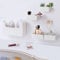 poeland Schweberegal, Wandmontage, ohne Bohren, selbstklebend, Badezimmer-Organizer, Ledge-Regal für Heimdekoration, Küche, Badezimmer, Aufbewahrung, 4 Stück