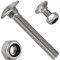 Flachrundschrauben mit Sicherungsmuttern Muttern M6x50 (2 Stück) Edelstahl Selbstsichernde DIN 603 / DIN 985 FASTON®