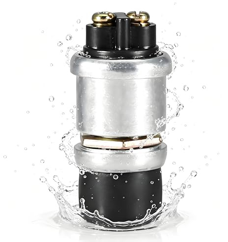 Interruptor de arranque momentáneo con botón pulsador, 2 pines 12V / 20A Impermeable Coche Barco Interruptor de arranque de bicicleta Botón pulsador Bocina Arranque del motor Servicio pesado Universal