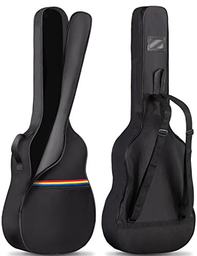 CAHAYA Guitar Bag Acoustic Guitar Case Cover Gig Bag for Acoustic Classical Guitars Black, 41 Inch, Red, Yellow and Blue
