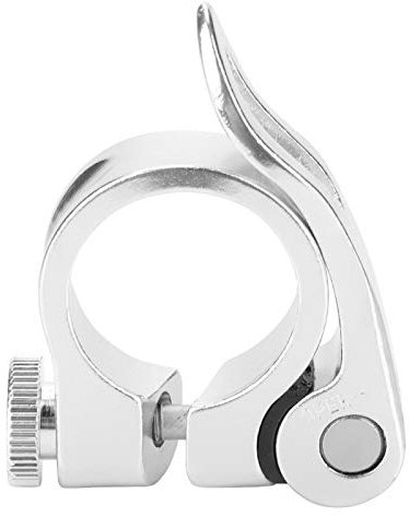 Vbest life Road Bike Seatpost Clamp Aluminum Alloy Mountain Terrain Bicycle Quick Release Seat Post Clamp 25.4/28.6 Seatpost Clamp (Silver)