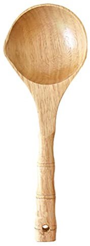 DOITOOL Wooden Sauna Ladle, Wood Scoop, Handmade Ladle Serving Spoon, Wood Scoop Kitchen Ladle Dripper