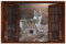 H7711M_WB Foto-Poster, Motiv: Wolf, Wolf, 90 x 60 cm