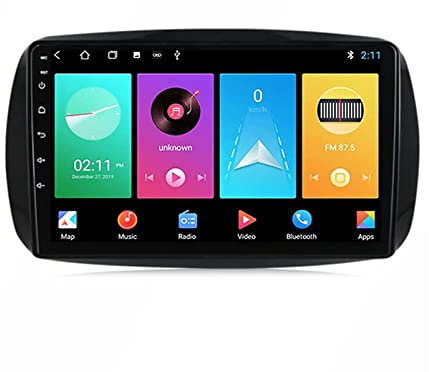 PLOKM Stereo Autoradio GPS Navigation 2 DIN Android 10 per Mercedes Smart Fortwo 2015 2016 2017 con Bluetooth FM RDS WiFi/SWC/Dual USB BT IPS 1280 * 720 Touch MP5 Auto Radio