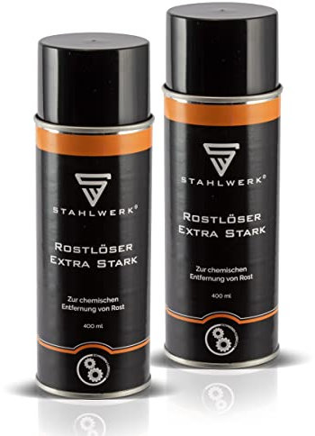 STAHLWERK Set di 2 antiruggine extra forte, spray multifunzione per rimuovere e rimuovere ruggine e ossidazione