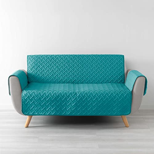 Douceur d'Intérieur Matratzenschoner, 279 x 179 cm, Mikrofaser, einfarbig, Lounge Petrol