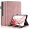 Succtopy Custodia Samsung Tab S8+/S7 FE/S7+ Cover in Pelle PU Custodia Samsung Tab S8 Plus Stand Sottile Stand Portafoglio Tablet Cover Samsung Galaxy Tab S7 Plus / S7 FE / S8 Plus,Oro Rosado