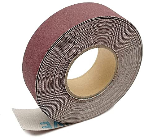 320 Körnung Schleifpapier Rollen 2,5 cm x 8m Schmirgelpapier Aluminiumoxid Sandpaper Roll Emery Cloth für Holzmöbel Finishing Metall Schleifen Automotive Polieren