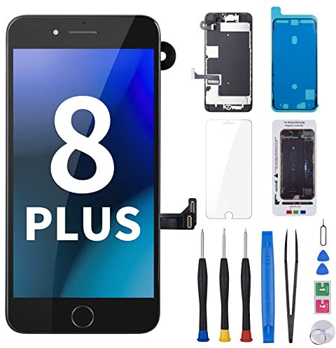Risidamoy for iPhone 8 Plus Screen Replacement with Home Button 5.5 Black