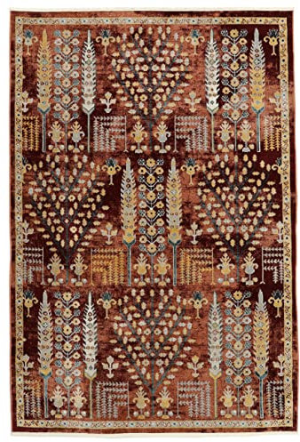 RugVista, Razavi, Teppich, 160 x 230 cm, Rectangle, Kurzflor, Modern, Oeko-TEX Standard 100, Wohnzimmer, Schlafzimmer, Esszimmer/Küche, Flur, Büro, Maschinenwaschbar bis 30 Grad, Rost