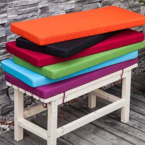 Zoomlie Bankkissen, hohe Elastizität, Schaumstoff-Sitzkissen, dick, lang, für Küche, Zuhause, Garten, Schaukel, Terrasse (wasserdichter Stoff)