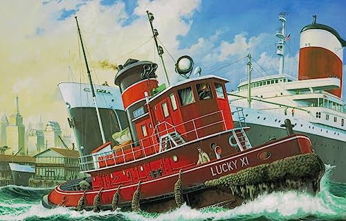 Wooden Jigsaw Puzzle 1000 Pieces, Harbour Tug Boat Puzzle Home Decor Gifts 75X50Cm