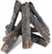 VEVOR Leños Cerámicos para Chimenea 8 Piezas Madera Cerámica Decorativa para Chimeneas de Gas Ramas de Roble Falsas Resistentes al Calor Apilables para Chimenea de Gas Brasero Interior y Exterior