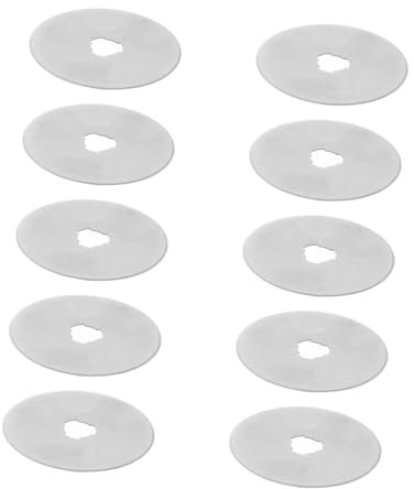STOBOK 10stücke Teiliges Rundklingen Ersatz Rollschneider Klingen Für Stoff Leder Papier Mehrschichtschneiden Mit Dünnen Präzisen Schneidrädern Inkl Aufbewahrungsbox Für Nähen Basteln