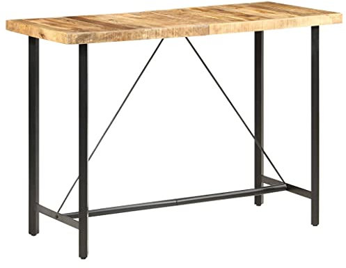 CIADAZ Bartisch 150x70x107 cm Raues Mangoholz, Stehtisch Küche, Tisch, Hochtisch, Bartische & -theken, Esstisch, Bar Tisch, Bar Table - 286612