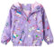 Domueay Coupe Vent Fille Veste Enfant Léger Capuche Blouson Manche Longue Printemps Automne Respirant Manteau Doublure Coton Zipper Softshell Manteaux 4-5 Ans, Licorne Violette