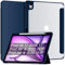 Mansiruyi iPad Air 11 inch Case M2 2024 with Pencil Holder iPad Air 5th Generation Case 2022/iPad Air 4th GenerationCase 2020 iPadAir 10.9 inchCase Hard Shell Stand Cover, Auto Sleep/Wake -Navy