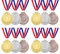 DERAYEE 12 Stück Medaillen,Metall Medaille,Gold Silberne Bronze Medaillen mit Schleife mitbringsel für Kinder,Schule Sportstag Spiele Kindergeburtstag Party