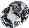 Servicio de platos de porcelana con hojas blancas y negras – Juego de 18 piezas compuesto por platos llanos, hondos y de postre – Ideal para cualquier ocasión y fáciles de limpiar en lavavajillas