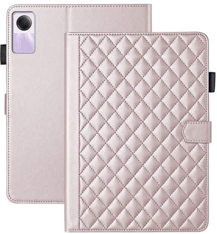Vaitasy Funda para Xiaomi Redmi Pad SE 11 Pulgadas 2023 Business Cuero PU Tablet Carcasa para Redmi Pad SE 11 con Ranura para Tarjeta Oro Rosa