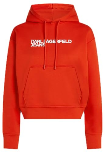 KARL LAGERFELD JEANS Femme Regular Logo Hoodie Poinciana L