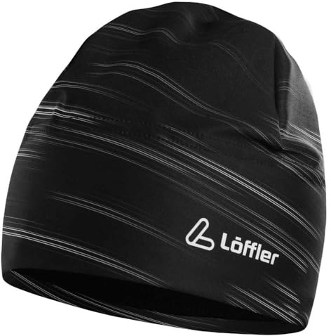 Löffler Unisex Snowfall Design Mütze, Black, ONE Size