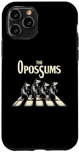iPhone 11 Pro Retro Opossum Crossing Rock Men Women Kids Funny Opossum Case