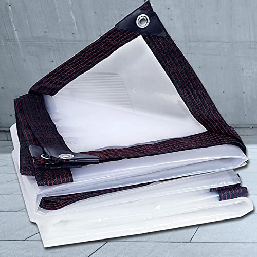 Strapazierfähige, transparente, wasserdichte Plane mit Ösen für Wintergarten, Terrasse, 1 m x 1,5 m, ideal für Hühnerstall, Fenster, Regenschutz