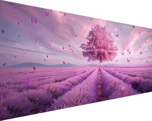 Peinture Numero Adulte Paysage Peinture au Numero Loisirs Créatifs Adultes Peinture par Numero Sans Cadre avec Pinceaux et Acryliques Bricolage Peintures Kits, Décoration Murale (30x60cm, Arbre) O-5