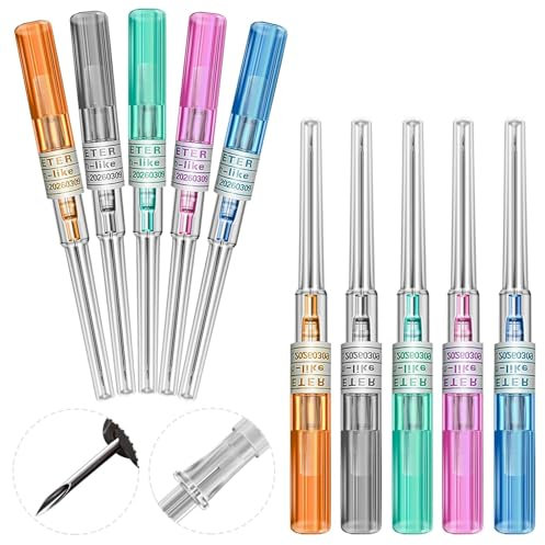 TONBAO 10 Stück Piercing Nadeln 14G 16G 18G 20G 22G Einweg Für Körperpiercings