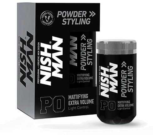 NISHMAN Haarstyling-Puder P0 - Sprayed Powder 20g + Refill 20g - Maximale Volumen- und Textursteigerung - Perfektes Haarstyling-Puder für elastische Fixierung