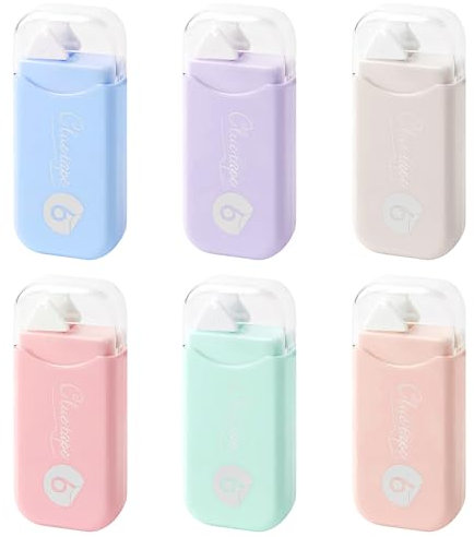 Doppelseitiger Kleberoller 6 Stück Fotokleber Punkt Kleberoller Doppelseitig Selbstklebend Klebebandroller Bastelkleberoller Klebebandroller für Fotoalben Karten Fotos Basteln Tagebuch Scrapbooking