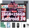 QDDQ Android 14 Tablet mit Tastatur, Tablet 10 Zoll mit 16GB+256GB, 1TB Expand, 8-Core, 8000mAh, 5G WiFi, Widevine L1, GMS, 1280P FHD, 2 in 1 mit Tastatur, Maus, Stylus (Grün)