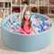 Zedachica Piscine à balles ronde pour bébé à partir de 1 an - En mousse - 120 x 40 cm - Pour l'intérieur et l'extérieur - Bleu clair - Sans balles