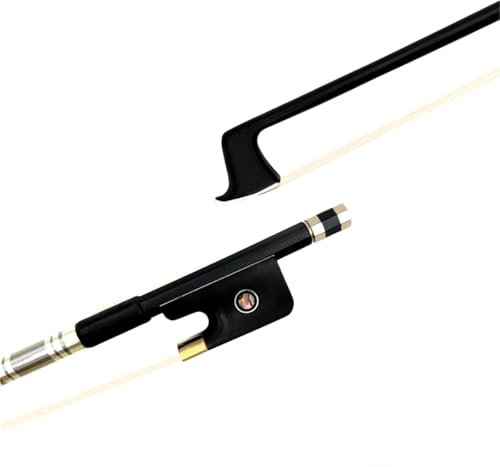 Professioneller Geigenbogen Schwarzer Carbonfaser-Carbon-Viola-Bogen Bratschenbogen 3/4 Carbonfaser(Universal viola bow)