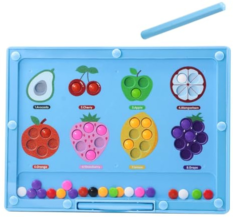 Magnetisk färg labyrint, magnetfärg och räknar labyrint STEM Pedagogiska | Fruktfärg Learning Toys för småbarnsförskjutningskoncentrationsträning för barn pojkar flickor